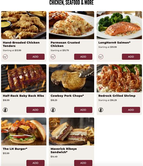 longhorn steakhouse online|longhorn menu with prices 2024.